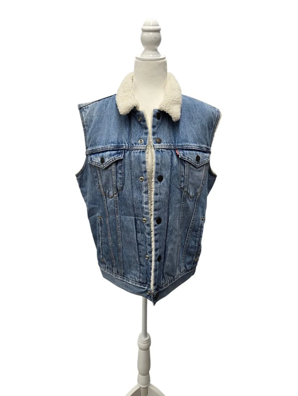 Levi's Denim Sherpa Trucker Vest